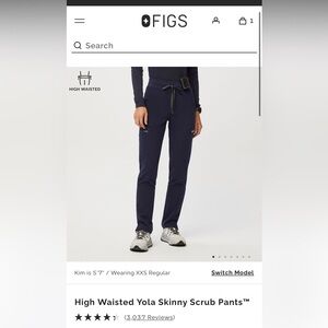 Zola High Wasited Small Petite Figs Pants Navy